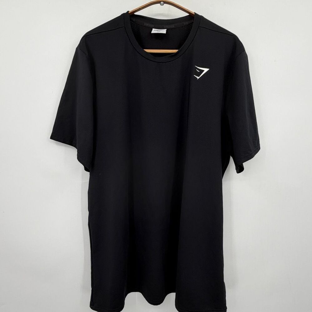 Gymshark Arrival Performance T-Shirt XXL Black/White Athletic Gym Workout Tee